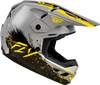 Youth Kinetic Drip Helmet Grey/Black/Yellow Yl