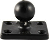 Rectangle Base W/1" Ball 1.5"X2"