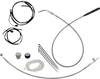 FAT BAGGERS INC. EZ Install Kit - 13"/14" Handlebars - Upper Clutch - Braided Stainless Steel/Chrome 149014-C