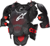 A 10 V2 Full Chest Protector Anthracite/Black/Red Md/Lg