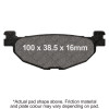 EBC 06-08 Yamaha CP 250 Morphus Rear Left FA-SFA-TT-X Brake Pads
