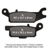 EBC 09-14 Yamaha YFM 550 Grizzly FI 4WD Auto Rear Left FA-SFA-TT-X Brake Pads