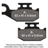 EBC 04-09 Yamaha YXR 450 F Rhino 4WD Side-by-Side Rear Left FA-SFA-TT-X Brake Pads