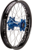 MOOSE OFFROAD Wheel Assembly - SX-1 - Complete - Rear - Black Wheel/Blue Hub - 14x1.6 - Suzuki RM/Yamaha YZ YR-16014-BKBU
