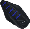 MOOSE OFFROAD Ribbed Seat Cover - Black Cover/Blue Ribs - Yamaha YZ85 '02-'21 YZ8502-332RT