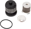 PC RACING Flo® "Spin-On" Oil Filter - Black with Polished Fins - Aprilia/BMW/Buell/H-D/Moto Guzzi/Yamaha PCS4BC