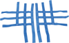 MOTORSPORT PRODUCTS Nerf Bar Net - Blue - Polaris/Suzuki/Yamaha 81-0204