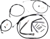 BURLY BRAND Extended Handlebar Cable and Brake Line Kit for Sportsters with ABS - 12" T-Bar Handlebars B30-1268