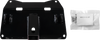 Open Trail 459-5475 UTV front lower snow plow mount bracket black powder coated grade 50 steel plate with tapered pin tabs for Honda Pioneer 1000