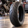 Bridgestone Battlax Hypersport S22 rear motorcycle tire 190/55ZR17 75W in a workshop