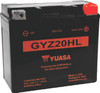 Yuasa GYZ20HL AGM 12-volt battery, front view