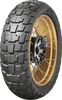 Dunlop Trailmax Raid rear tire mounted on a spoked wheel