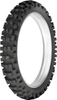 A high-resolution studio product photograph of the Dunlop D952 rear off-road motorcycle tire, isolated against a seamless, solid white studio background. The tire is standing vertically at a three-quarter angle to highlight its durable intermediate-terrain block layout. The aggressive tread pattern features prominent, wide-spaced center knobs and reinforced shoulder lugs designed to maximize grip, wear resistance, and mud clearing, framed by a matte black rubber sidewall with clean, raised "DUNLOP" and "D952" branding along the perimeter.
