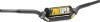 A high-resolution studio product photograph of the ProTaper Micro Schoolboy Low Handlebar, set against a clean white background. Displayed from a front-facing studio angle, the handlebar is precision-manufactured from high-strength 2000-series T6 aluminum alloy with a cold-forged crossbar. Specifically tailored for youth riders transition-sizing on 50cc to 85cc mini motorcycles, it features ProTaper's specialized abrupt-taper design with reduced-diameter grip ends to comfortably accommodate smaller hands, while maintaining a standard 7/8-inch clamping area. The assembly includes knurled clutch-side tubing to prevent grip rotation, laser-etched alignment grid markings, and a high-density crossbar pad with signature ProTaper branding.