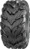 A high-resolution studio product photograph of a QuadBoss QBT672 Radial Mud ATV/UTV tire in size 27x11R12, set against a clean white background. Displayed at a front-three-quarter angle, the heavy-duty rear radial mud ATV/UTV tire features an aggressive directional V-tread pattern with deep center lugs, wide self-cleaning cleanout channels, and stepped sidewall tread elements for maximum mud traction and side-bite. Constructed with an 8-ply rated radial carcass, the durable black rubber casing displays crisp embossed sidewall text including "QUADBOSS", "QBT672", and "27x11R12".