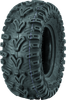 A high-resolution studio product photograph of a QuadBoss QBT448 Utility ATV tire in size 24x9-11, set against a clean white background. Displayed at a front-three-quarter angle, the heavy-duty utility ATV tire features an aggressive multi-surface tread pattern with deep lug spacing for mud dispersion and extended shoulder lugs for enhanced sidewall protection and cornering bite. Constructed with a 6-ply rated carcass, the durable black rubber casing displays crisp embossed sidewall text including "QUADBOSS", "QBT448", and "24x9-11".