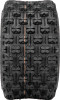 A high-resolution studio product photograph of a QuadBoss QBT739 Series ATV tire in size 20x10-9, set against a clean white background. Displayed at a front-three-quarter angle, the wide rear sport ATV tire features a low-profile design with an aggressive knobby tread pattern, spaced center blocks for optimal acceleration, and tough shoulder lugs for cornering stability. Constructed with a 4-ply rated casing, the durable black rubber tire displays crisp embossed sidewall text including "QUADBOSS", "QBT739", and "20x10-9".