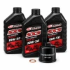 Maxima SXS full synthetic 10W-50 Polaris oil change kit with three oil bottles, ProFilter PF-198 and crush washer
