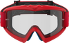 ALPINESTARS GOGGLES Youth Vision Goggle - Blaze - Red - Clear Lens 5140325-3067