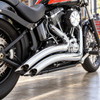 Vance & Hines 2-into-2 Big Radius chrome exhaust installed on a V-twin cruiser motorcycle