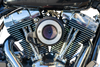 S&S CYCLE Air Stinger Stealth Air Cleaner Kit - Chrome Ring 170-0715A