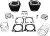 S&S CYCLE 132" Cylinder Kit - 4.500" Stroke - Wrinkle Black w/o Highlighted Fins - (114"/117") M8 910-0846A