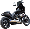 S&S CYCLE 2-into-1 Qualifier Exhaust System - Race Only - Brushed Stainless 550-1105