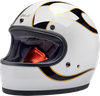 BILTWELL Gringo Helmet - Flames - White/Black - 2XL 1002-561-506