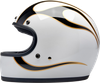 BILTWELL Gringo Helmet - Flames - White/Black - 2XL 1002-561-506