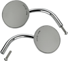 BILTWELL Mirrors - Utility - Side View - Round - Perch - Chrome - Pair 6503-400-532