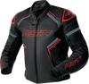 S1 D3o Leather Jacket Blk/Gry/Red 2x