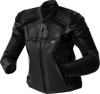 Womens S1 D3o Leather Jacket Black/Black Sm