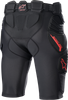 ALPINESTARS Bionic Pro Protection Shorts - Black/Red - Large 6507523-13-L