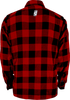 GERBING HEATED CLOTHING 7 V Battery Heated Flannel Shirt - Red/Black - Large GER7VFS-RB-L