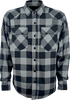 GERBING HEATED CLOTHING 7 V Battery Heated Flannel Shirt - Gray/Black - XL GER7VFS-BG-XL