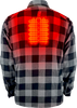 GERBING HEATED CLOTHING 7 V Battery Heated Flannel Shirt - Gray/Black - XL GER7VFS-BG-XL