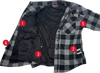 GERBING HEATED CLOTHING 7 V Battery Heated Flannel Shirt - Gray/Black - Small GER7VFS-BG-S