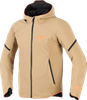 ALPINESTARS Aeroshell Waterproof Jacket - Dark Khaki/Black/Orange Fluo - 4XL 3200226-8038-4X