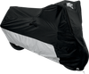 NELSON RIGG Defender Deluxe Cover - Motorcycle - Polyester - Black/Silver - Medium MC-904-02-MD