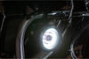 CIRO 45019 black LED spotlights installed on motorcycle engine guards