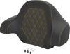 SADDLEMEN Deluxe Tour Pack Sissy Bar Pad - Lattice Stitch - Gold 071018407