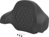 SADDLEMEN Deluxe Tour Pack Sissy Bar Pad - Carbon Fiber - Gray Lattice Stitch 071020702