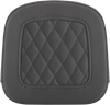 SADDLEMEN Sissy Bar Pad - Lattice Stitched - Black - FL/FX '97-'23 0407SM
