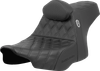 SADDLEMEN Pro Series SDC Performance Seat - Lattice Stitch - Gripper - w/ Backrest - FLH/FLT '23-'24 SC82307DB0