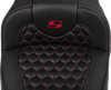 SADDLEMEN Roadsofa™ Extended Reach Seat - with Backrest - Honeycomb - Red Stitch - FLTR/FLHX '23-'24 823-07-190B4