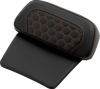 SADDLEMEN Chopped Tour Pak Pad - Honeycomb - Orange Stitching - FLH/FLT '14-'26 814-07C-19003