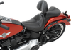 SADDLEMEN Dominator Pillion Pad - Standard Reach - Black w/ Gray Stitching - FL/FX '06-'17 806-12-0162