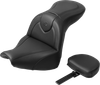 SADDLEMEN RoadSofa™ Seat - with Backrest - Black Stitch - FXBR/S '18-'20 818-31-187BR