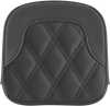 SADDLEMEN Tall Sissy Bar Pad - RoadSofa™ - Lattice Stitch - Black - FL '99-'23 040744