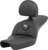 SADDLEMEN Roadsofa™ Seat - Carbon Fiber - with Backrest - FXD '96-'03 896-04-185BR